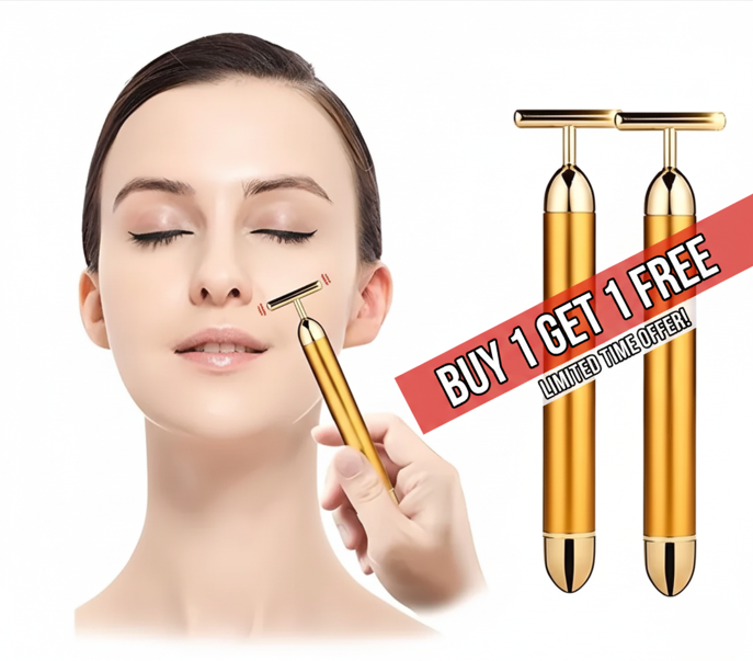 24K Gold Energy Beauty Bar Electric Facial Massage Roller⭐⭐⭐⭐⭐
